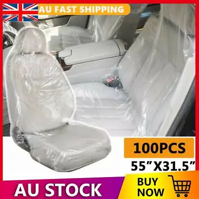 100pcs Universal Disposable Car Seat Covers Vehicle Cover Protective Mechanic AU • $30.99