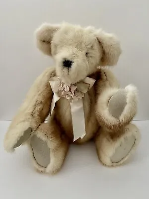 LARGE  24 In. REAL VINTAGE MINK FUR TEDDY BEAR COLOR HONEY BLONDE  ARTIST OOAK • $104