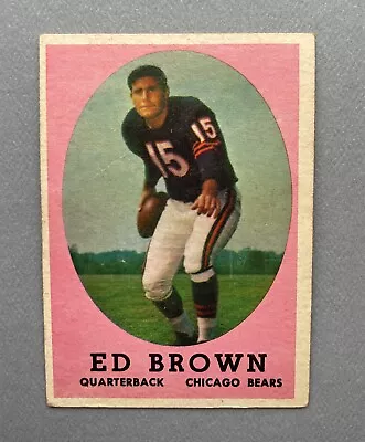 1958 Topps Football Ed Brown #123 Chicago Bears Vintage Card • $2.95