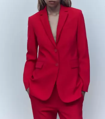 $119.99 • Buy Zara New Woman Straight Cut Pocket Blazer 8490/460 Fuchsia Xs - Xxl