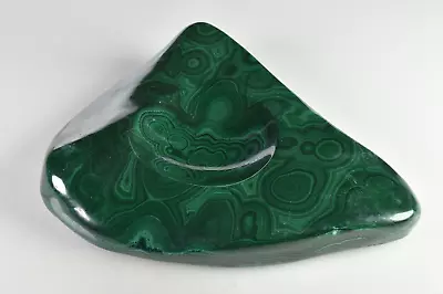 Polished Malachite Ashtray Bowl Sphere Stand From Congo  13.1 Cm  # 19925 • $149.95