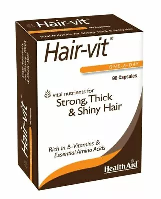 HealthAid Hair-Vit Strong & Shiny Hair (Hair Vitamins) 90 Capsules • £24.99