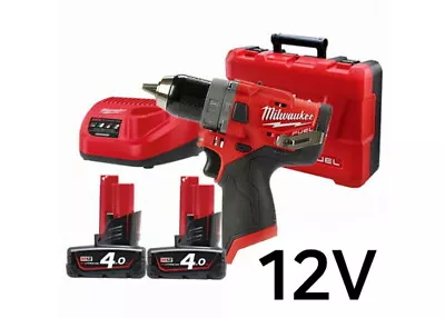 Milwaukee M12 FPD BL 12V 2x4.0Ah 1700Rpm 25500Bpm 44Nm Keyless 13mm Charger_220V • $389.95