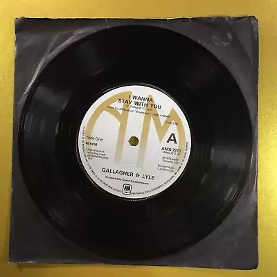 Gallagher And Lyle I Wanna Stay With You 7” Vinyl Single Record • £3