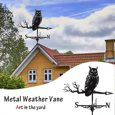 Owl/Eagle Weather Vane Stainless Steel Weather Vane Yard Barn Scene Garden Decor • £12.85