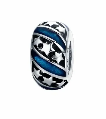 $26.50 • Buy Blue Star Bead S925 Sterling Silver Charm By Charm Heaven NEW