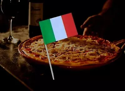 10 - 300 Italy Italian Cocktail Sticks Tooth Picks Pizza Party Flags Decoration • £1.99