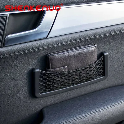 2x Car Interior Body Edge Elastic Net Storage Phone Holder Accessories Universal • $7.64