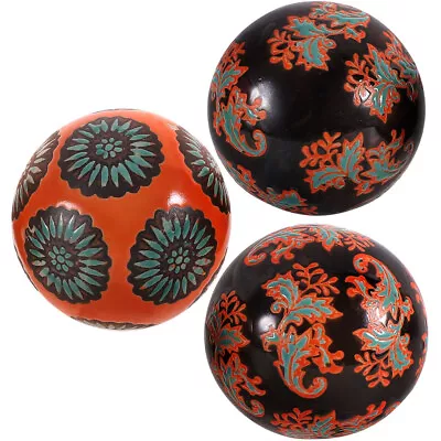 3 Pcs Ceramic Decorative Ball Outdoor Gazing Globe Sphere Lawn Float • £35.65