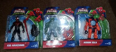 3 X Ultimate SpiderMan Sinister 6 Figures KID ARACHNID GREEN GOBLIN ARNIM ZOLA • £40