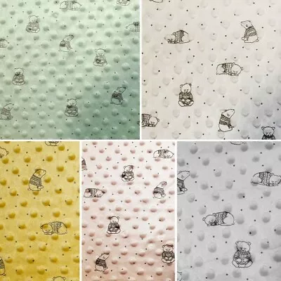 £7.20 • Buy Super Soft Dimple Fleece Fabric Craft Material Blanket Bear In Jumper