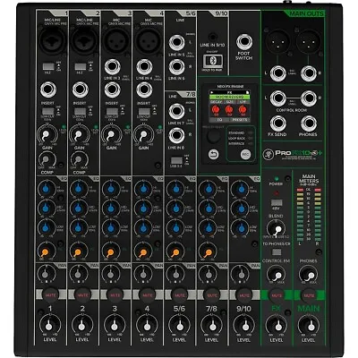 Mackie ProFX10v3+ 10-Channel Analog Mixer W/FX/USB Recording/Bluetooth • $329.99