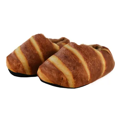 Adult Plush Fake French Baguette Loaf Super Soft Slippers • $19.99