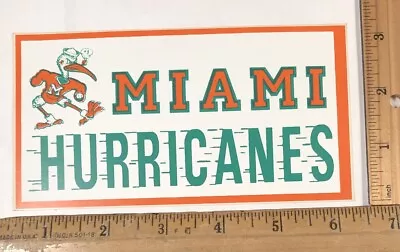 Vintage 1980s Miami Hurricanes Sebastian Logo Decal Sticker NCAA College Sports • $6.25