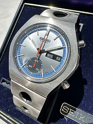 Vintage Seiko Rally Automatic Chronograph 6139-8028 Men’s Watch Pristine NOS • $1295.95