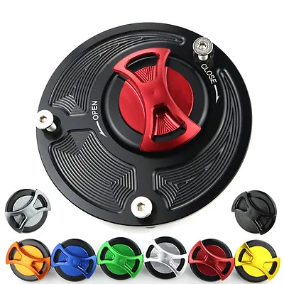 Billet Keyless Gas Fuel Cap Cover Fit For Yamaha YZF R6 R1 R25 MT07 09 YZF1000 • $26.12