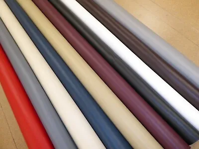 Faux Leather Upholstery Fabric Fire Retardant Leatherette Vinyl In 12 Colours • £1.35