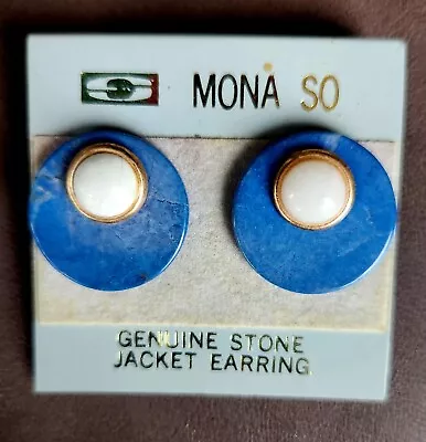 MONA SO Genuine Stone Jacket Earrings • $15