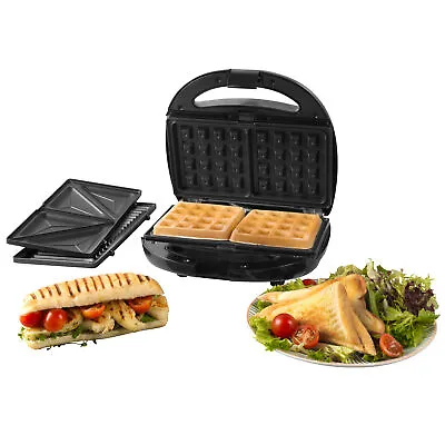 £24.99 • Buy Progress Snack Maker 3 In 1 Grill Waffle Machine Sandwich Toastie Panini Maker