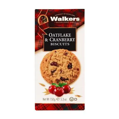 Walkers Oatflake And Cranberry Biscuits 150g Shortbread Biscuits Pack Of 2 • £9.99