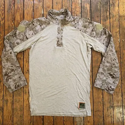 USMC FROG Fire Resistant Organizational Gear Camo Shirt Mens Large Desert MARPAT • $48