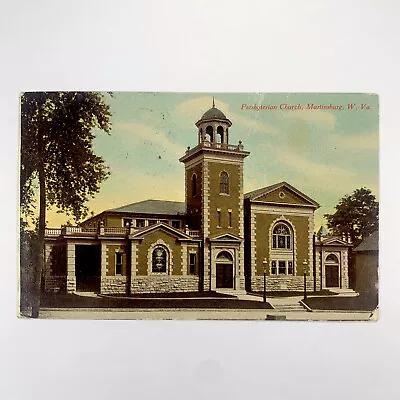 Postcard West Virginia Martinsburg WV Presbyterian Church 1911 Posted Divided • $1