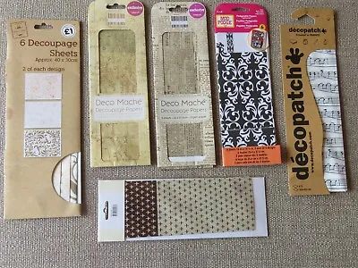 £15 • Buy 6 Packs  Of 26 Sheets Total Of Decoupage Wrap - Details Below - Brand New Unused