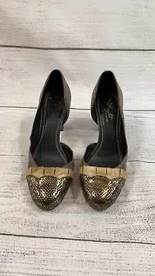 Anthropologie Slinking Frills Pumps Miss Albright Shoes $188 8.5 Platform Heels • $58