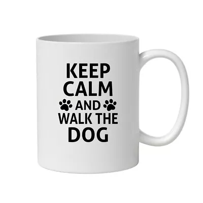 Keep Calm And Walk The Dog Mug Personalised Gift Customised Name • £14.95