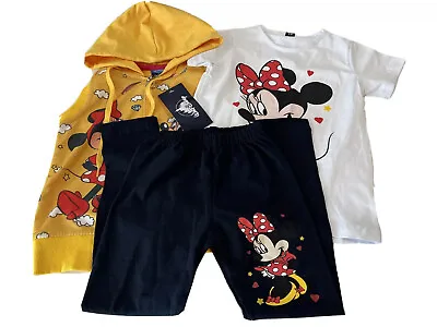 Walt Disney At George Minnie Mouse 3 Pieces Set Hoodie Tee Pants Size 4-5 • $24.49