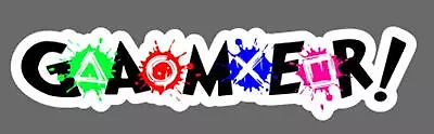 £4.49 • Buy Gamer Gaming Playstation Xbox Nintendo Video Game Computer Vinyl Sticker