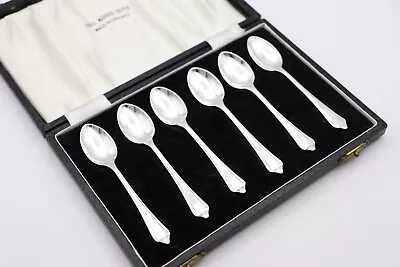 Vintage Sterling Silver Set Of Six Coffee Spoons Hallmarked Birmingham 1959 • £59