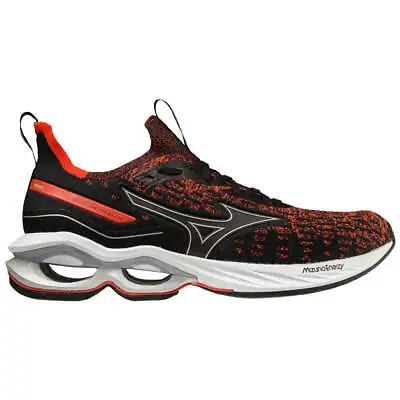 Mizuno | Mens Wave Creation 23 Waveknit Ultra Running Shoes (Black/Grenadine) • $194.09