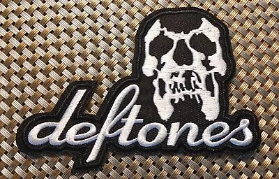 Deftones (band) Shaped Embroidered Logo Patch Iron-On Sew-On US Shipping • $4.99