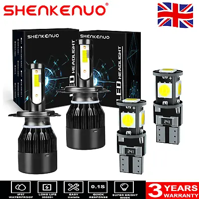 H4 LED HEADLIGHT BULBS For  Mini Paceman Petrol Coupe 6000K 6400LM SUPER WHITE • £20.99