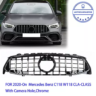 Glossy Black GT R Front Grille For Mercedes Benz CLA W118 C118 CLA35 AMG 2020-ON • $68.21