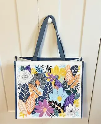 VERA Bradley In Palm Floral  MARKET Tote *RECYCLABLE Shopping Or Gift • $14