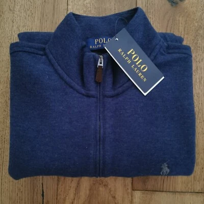 £52 • Buy Polo Ralph Lauren Quarter Zip Navy Sweatshirt Size S