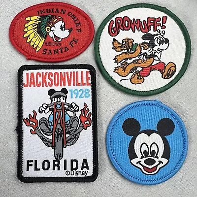 🔥 4 Disney Mickey Mouse Patch Disneyland Cartoon Embroidered Sew On FREE SHIP! • $4.49