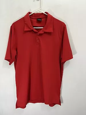 Oakley Mens Polo Shirt Large Red Short Sleeve Performance Golf • $16.99