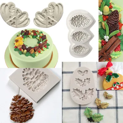 $9.19 • Buy XMAS Pine Cone Silicone Fondant Cake Decorating Mold Chocolate Sugarcraft Mould