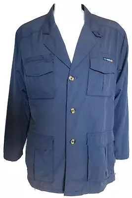 Ex Officio Blue Safari Jacket Lightweight Nylon Size Large • $29.75
