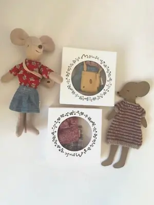 Maileg Mum Mouse And 3 X Outfits Brand New • £44