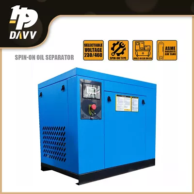 $3269 • Buy 10HP 230V 3Ph 39-35CFM 100-125PSI Rotary Screw Air Compressor NPT3/4  Industrial