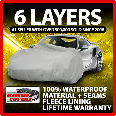 6 Layer Car Cover Indoor Outdoor Waterproof Breathable Layers Fleece Lining 3609 • $55.95