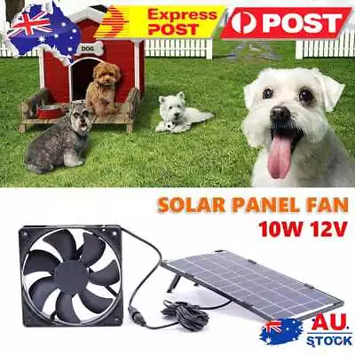 10W 12V Solar Exhaust Fan Air Extractor Portable Air Flow Fan For Greenhouse RV • $29.09