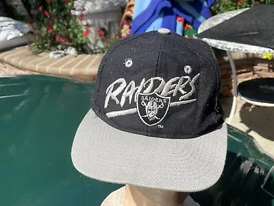 Vintage 80’s 90’s Los Angeles Raiders AJD SNAPBACK Hat Cap RARE!! • $29.99