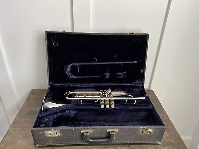 Vintage 1970’s C.G Conn Victor Silver Trumpet With Original Case FREE SHIPPING!! • $799