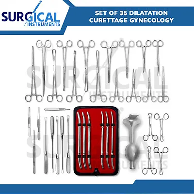 Set Of 35 Dilatation Curettage Gynecology Surgical Instruments Curette German Gr • $89.90