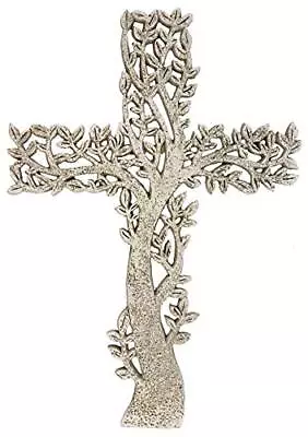 Tree Of Life Wall Cross Rustic Stone Look Decorative Spiritual Art Sculpture • $26.98